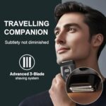 Electric Razor for Men, Mini Electric Foil Shavers, IPX7 Waterproof Wet Dry Face Razor, Portable Travel Electric Shaver, Led Display, USB Type-C Charging