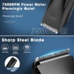 Lanumi Beard Trimmer Body Hair Trimmer Set 4 in 1 Rechargeable Ear& Nose Trimmer Electric Shaver Groomer Intimate Hair Trimmer, Gifts for Him