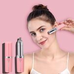 PRESKBOO Nose Hair Trimmer for Women,2 in 1 Facial Hair Remover,Electric Face Shaver Razor for Peach Fuzz Lips Chin,Nose Ear Trimmer,DermaplaningTool,Facial Hair Removal,pink/pl9u