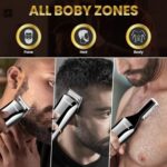 PRITECH Beard Trimmer for Men, 6 in 1 Beard Trimmer Kit, Electric Beard Trimmer with Hair, Precision, Body, Nose, Foil Razor, Grooming Kit Waterproof IPX6 (Silver)