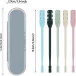 2024 New Double Sided Nose Hair Knife, 2-in-1 Nasal Hair Cutter, Nostril Hair Remover Tool, Portable Manual 360° Rotating Nose Hair Trimmer with Ear Picker for Women Men (3Pcs)