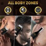 PRITECH Beard Trimmer for Men,6 in 1 Hair Clippers Kit, Precision Cordless Grooming Kit Waterproof IPX6 for Beard, Hair, Body, Nose, Ear, with Foil Razor (Black)