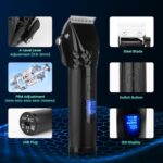 Soonsell Hair Clippers for Men T-Blade Trimmer Set,Man Professional Cordless Barber Clippers Set,Blade Close Cutting Beard Trimmer,LED Display?Black?
