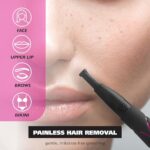 Wahl DualTech® Battery-Powered Hair Trimmer, Face Trimmer for Women Double Sided Detail Trimmer Head, Comfort Grip Body, Facial Hair Remover for Women Model 3026635