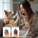 Eofritt Dog Paw Trimmer with LED Light, Electric Dog Clippers for Groomming, Cordless Rechargeable Low-Noise Pet Micro Precision Trimmer, Shavers for Paws, Ears, Face, Rump