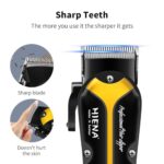 HIENA PRO Hair Clippers for Men, Electric Professional Hair Clipper and Trimmer, Rechargeable Haircut Clippers, Cordless Hair Cutting Tool with LED Display, Gifts for Men(Gold)