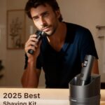 Electric Shaver for Men – Trimcoo 5-Blade Foil Razor Kit | Gentle on Sensitive Skin | Self-Cleaning Center, USB-C Charging, 180min Runtime, IPX7 Wet/Dry Use with Pop-Up Trimmer, Ideal Grooming Gift