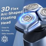 MALEGEBAZ Electric Razor for Men: 3-in-1 Shaver with Hair Clipper and Nose Trimmer – 3D Floating Heads, USB-C Charging, IPX8 Waterproof – for Face, Beard, Body and Travel