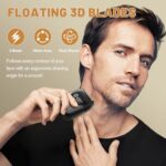 Electric Foil Shavers for Men, Upgraded Mini Electric Razor with 3 Floating Blades, LED Display, USB-C Fast Rechargeable, Portable Electric Shavers for Beard/Face