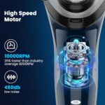 SweetLF Electric Razor for Men with Pop-Up Trimmer, IPX7 Waterproof Electric Shaver, Rechargeable Shavers for Men, Type-C, 120Mins Runtime, Plug & Play, Ideal for Christmas Presents