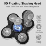 Balder Pro Replacement Head Compatible with remington Balder Pro XR7000 Shaver 5 Blades Replacement Head Compatible with remington Shaver Replacement Heads Precision Electric Shaving for Bald Men-2PCS