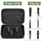Againmore Hard Travel Case for MANSCAPED/for Wahl/for MANSPOT/for SHPAVVER Beard Trimmer for Men, Portable Electric Razor Bag with Handle & Mesh Pocket for Oil, Brush and USB Accessories(Box Only)