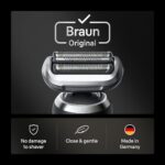 Braun Series 7 Electric Shaver Replacement Head, Easily Attach Your Shaver Head for a Shave as efficient as Day one, Compatible with New Generation Series 7 Shavers, 74S, Silver