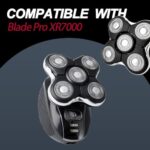 OXSITO 3 Pack 5-Head Replacement Blades for Remingtons XR7000 Balder Pro, Dual Track Flexing Cutters for Bald Head Shaving, Washable Electric Razor Spare Part