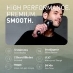 Panasonic ARC5 PRO Electric Razor for Men, Wet/Dry 5-Blade Foil Shaver for Thick Beard & Stubble, 20D Flexible Head, Enhanced Beard Sensor, Pop-Up Trimmer – ES-L550WS