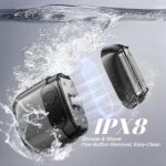 Electric Foil Shaver for Men, Compact 3D Floating Shaving Heads, Electric Razor for Men, IPX8 Waterproof, USB-C Fast Energy, 90-Min Runtime, LED Display, Wet/Dry, Travel Lock Father’s Day Gunmetal